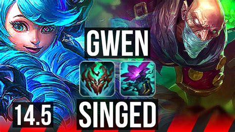 Gwen Vs Singed Top Solo Kills Games Dominating Na Master