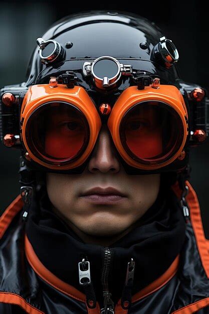 Premium AI Image A Man Wearing A Helmet With Goggles