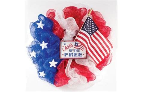 Deco Mesh Patriotic Wreath Wreath Crafts Patriotic Crafts Deco Mesh