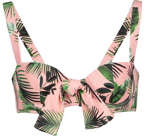 Alexandra Miro Clara Palm Print Bikini Top ShopStyle Two Piece Swimsuits