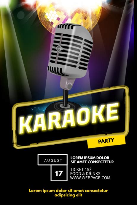 Karaoke Party Flyer Template Postermywall