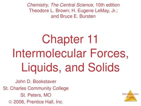 Intermolecular Forces Ppt Grade 12