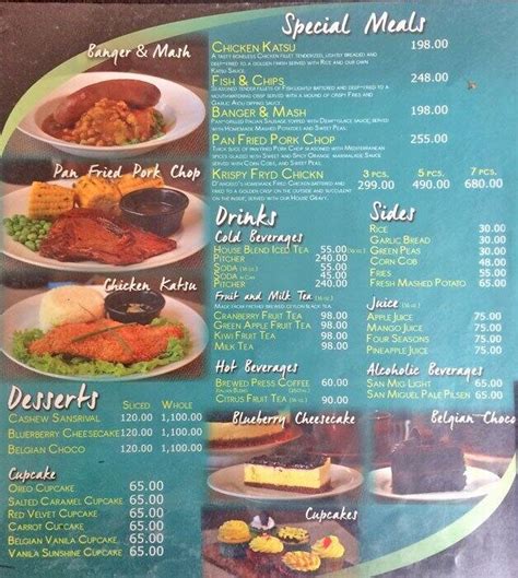 Menu at D'Angelo pizzeria, Pasay, SM Mall Of Asia Main Mall