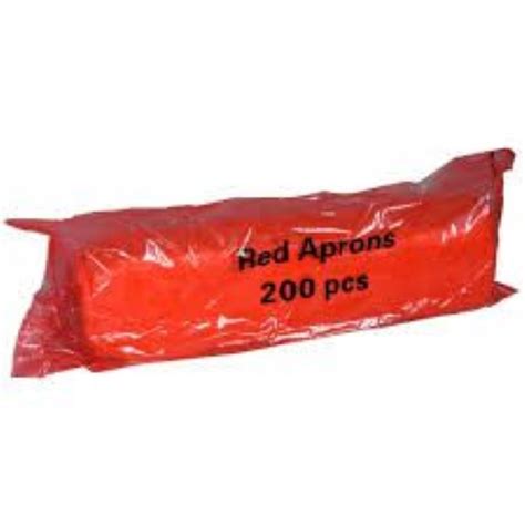 Aprons Disposable Red On Roll 12 Micron Pkt 200 Feelers