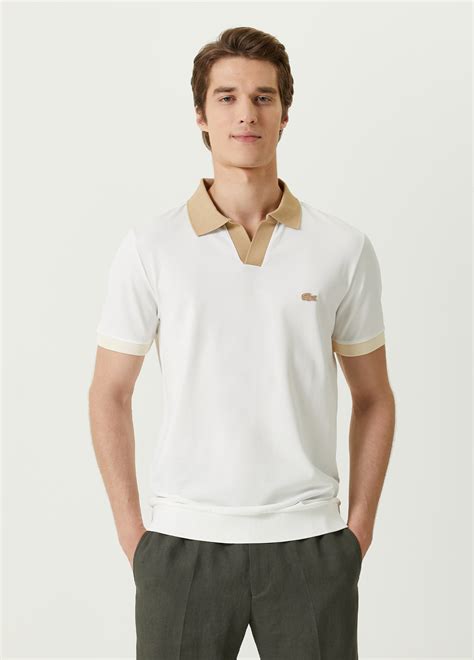 Lacoste Beyaz Polo Yaka T Shirt Beyaz