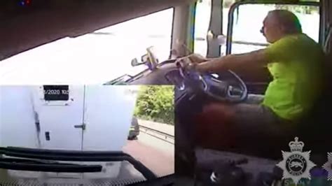 Shocking Footage Shows Moment Texting Lorry Driver Crashes Into Prison