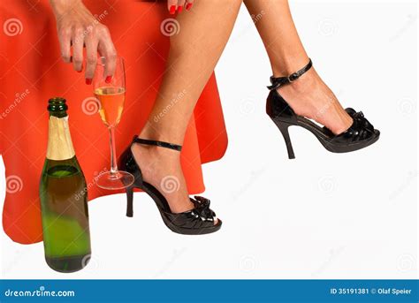 Champagne stock image. Image of bottle, champagne, heels - 35191381