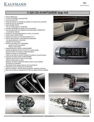 Ficha T Cnica Nuevo Mercedes Benz Clase V Cdi Avantgarde Pdf