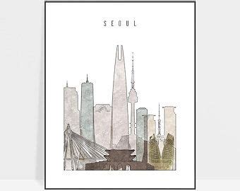 City Skyline Art Prints And World Map Posters De ArtPrintsVicky