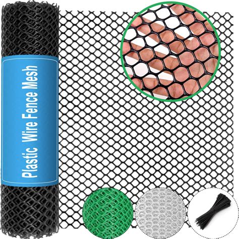 Amazon Plastic Wire Mesh Fence Black In X Ft Roll Ideal