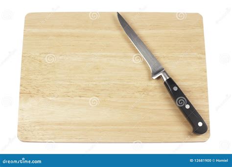 Knife On Cutting Board Stock Photo - Image: 12681900