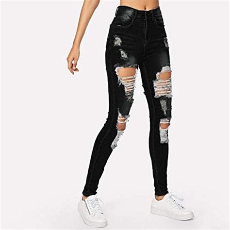 Ghemdilmn Ripped Jeans Frauen Stretch Skinny Schlanke Passform