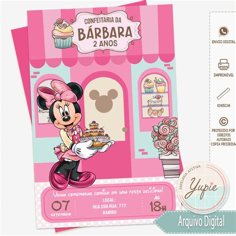 Convite Digital Confeitaria Da Minnie Elo