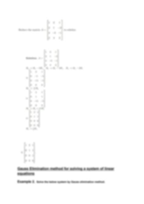 Solution Non Homogeneous System And Gauss Elimination Method For Linear