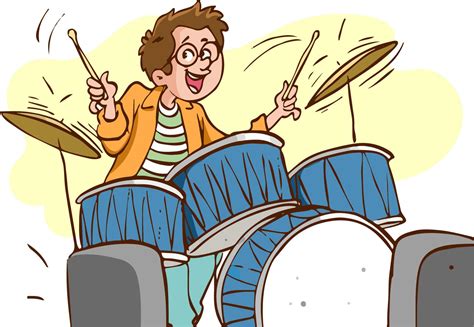 drummer boy cartoon vector illustration 17121954 Vector Art at Vecteezy