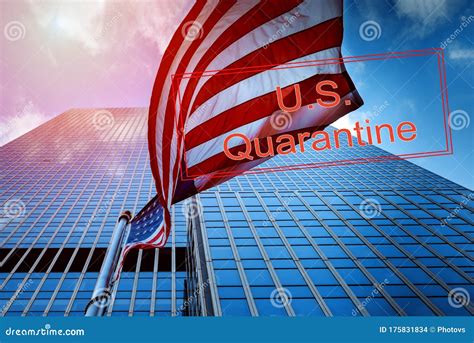 Canceled Travel Us Quarantine Covid 19 The Flag Of The United States Of