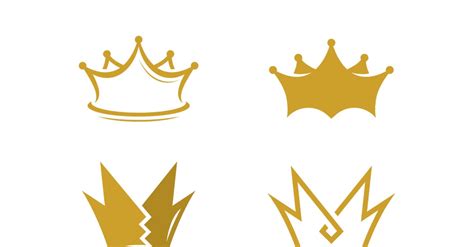 Crown Logo Royal King Queen abstract Logo design vector Template V5