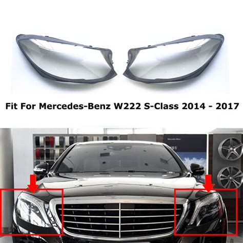 Fit Mercedes Benz W S Class Headlamp Headlight Lens Auto Shell