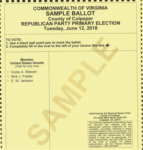 Virginia Beach Sample Ballot