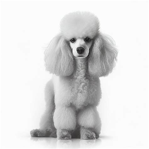 Premium Photo | Cute nice white grey dog breed poodle isolated on white