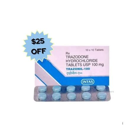 Trazodone 100 Mg Packaging Size 1 10 Tablets At Rs 87 Stripe In