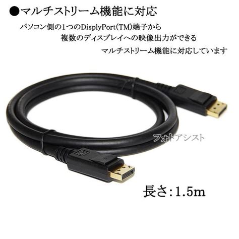 【互換品】その他メーカー2対応 Displayportケーブル 15m バージョン14 8k60hz4k144hz1080p240hzhdcp対応 送料無料【メール便の場合