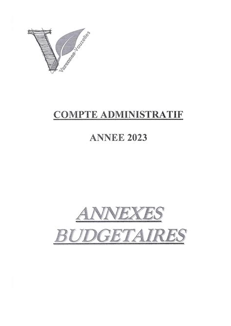 Calaméo Compte administratif 2023 Annexes Budgétaires