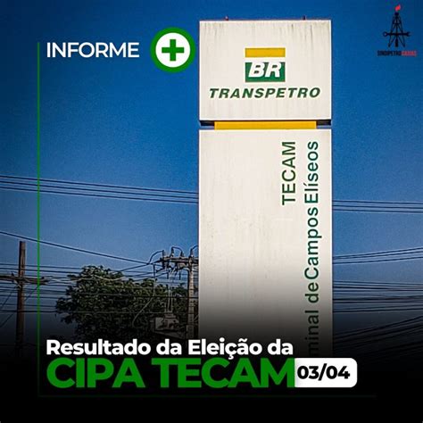 Resultado da eleição da CIPA TECAM Sindipetro Caxias