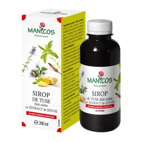 Sirop De Tuse Fara Zahar Ml Manicos Naturisti Ro