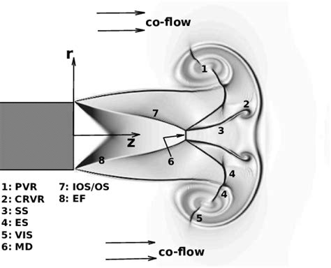 Numerical Schlieren Absolute Of The Density Gradient ∇ρ Showing