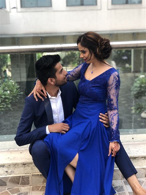 Couple Photoshoot Glamour Dress Blue Dress Women Couple Dress