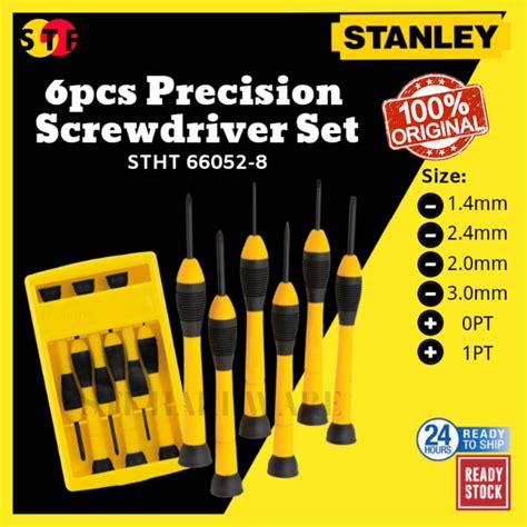 Stanley Precision Mini Screwdriver Set 6pcs Stht66052 8 100 Original Shopee Malaysia