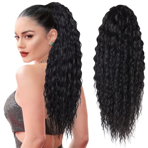 Kinky Curly Yaki Ponytail Extension For Black Women