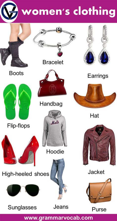 Names of Women's Clothing with Pictures - GrammarVocab