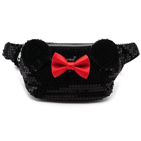 Minnie Mouse Black Sequin Fanny Pack - Entertainment Earth