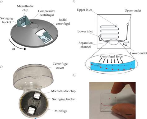 Microfluidic Chip Within A Swinging Bucket Minifuge A Schematic