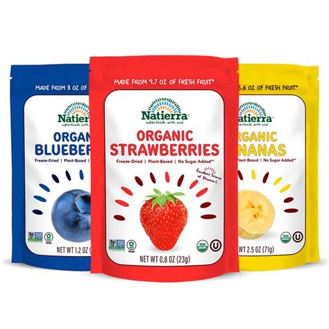 Amazon Natierra Organic Freeze Dried Blueberries Bananas