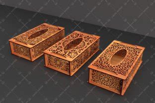 Tissue Box Laser Cut Svg Tissue Box Set Graphic By Laijuakter