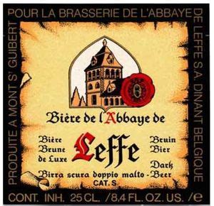 Drink Label Abbaye De Leffe Brune Luxe Brouwerij Hoegaarden Inbev