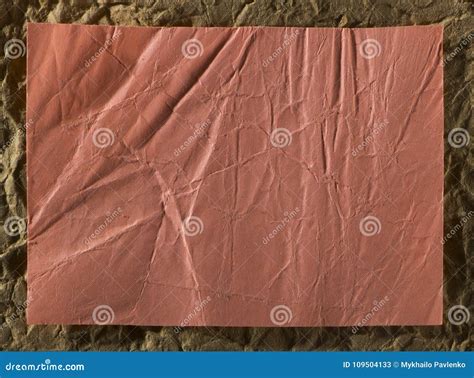 Red Crumpled Wrinkled Paper Texture For Background Stock Image Image