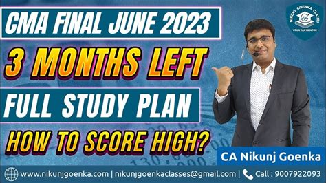 Cma Final June 2023 Exams Full Study Plan Follow To Score High