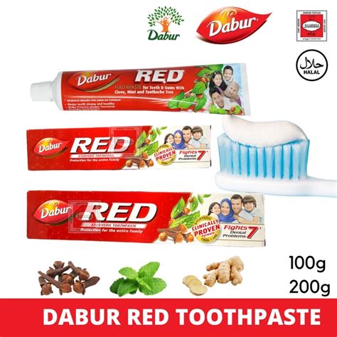 Dabur Red Ayurvedic Toothpaste 100g 200g Clinically Proven Formula