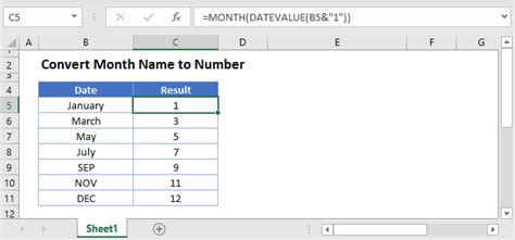 Convert Month Name To Number Excel Google Sheets Automate Excel