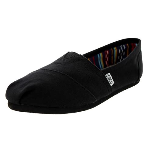 Shop Toms Womens Classic Blackblack Casual Shoe Free Shipping Today