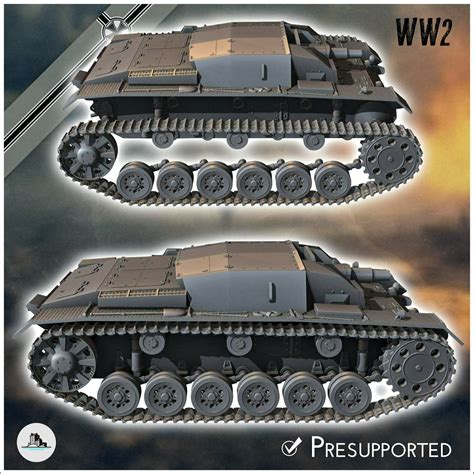 Stl File Sturmgeschutz Stug Iii Ausf A Sd Kfz 142 1 Germany Eastern Western Front Normandy