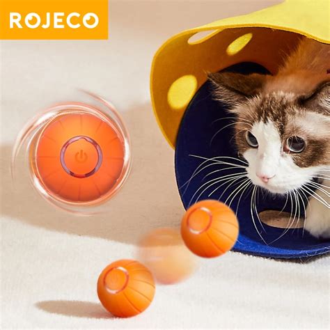 Rojeco Smart Cat Toys Automatic Bouncing Cat Ball Interactive Rolling