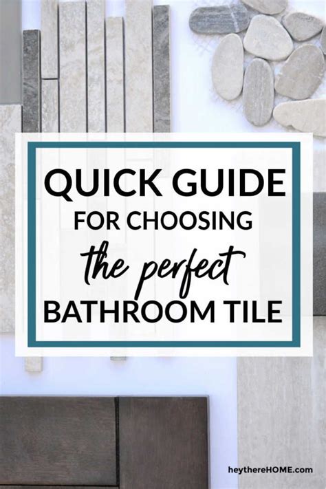 5 Tips For Choosing Bathroom Tile