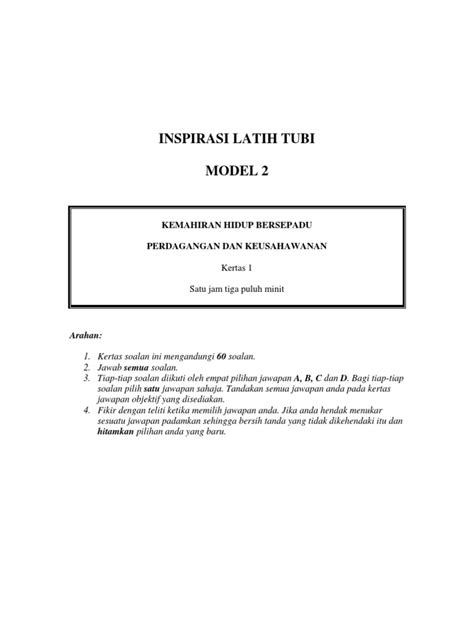 PDF Latihan KHB PK Model 2 DOKUMEN TIPS