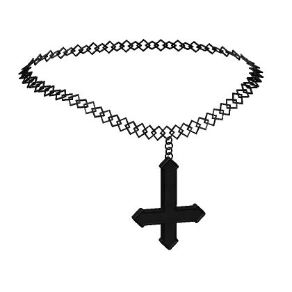 Black Upside Down Cross Chain Necklace Roblox