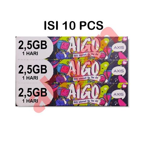 ISI 10PCS VOUCHER MINI AXIS Kuota NASIONAL 1GB MAKSIMAL 2 5GB